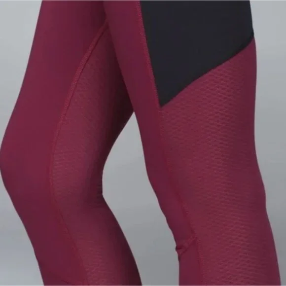 Lululemon All You Need Colorblock Leggings Tights 2 Black Dashing Purple Magenta - Picture 3 of 10